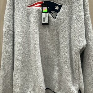 New England Patriots Gray Sherpa Jacket